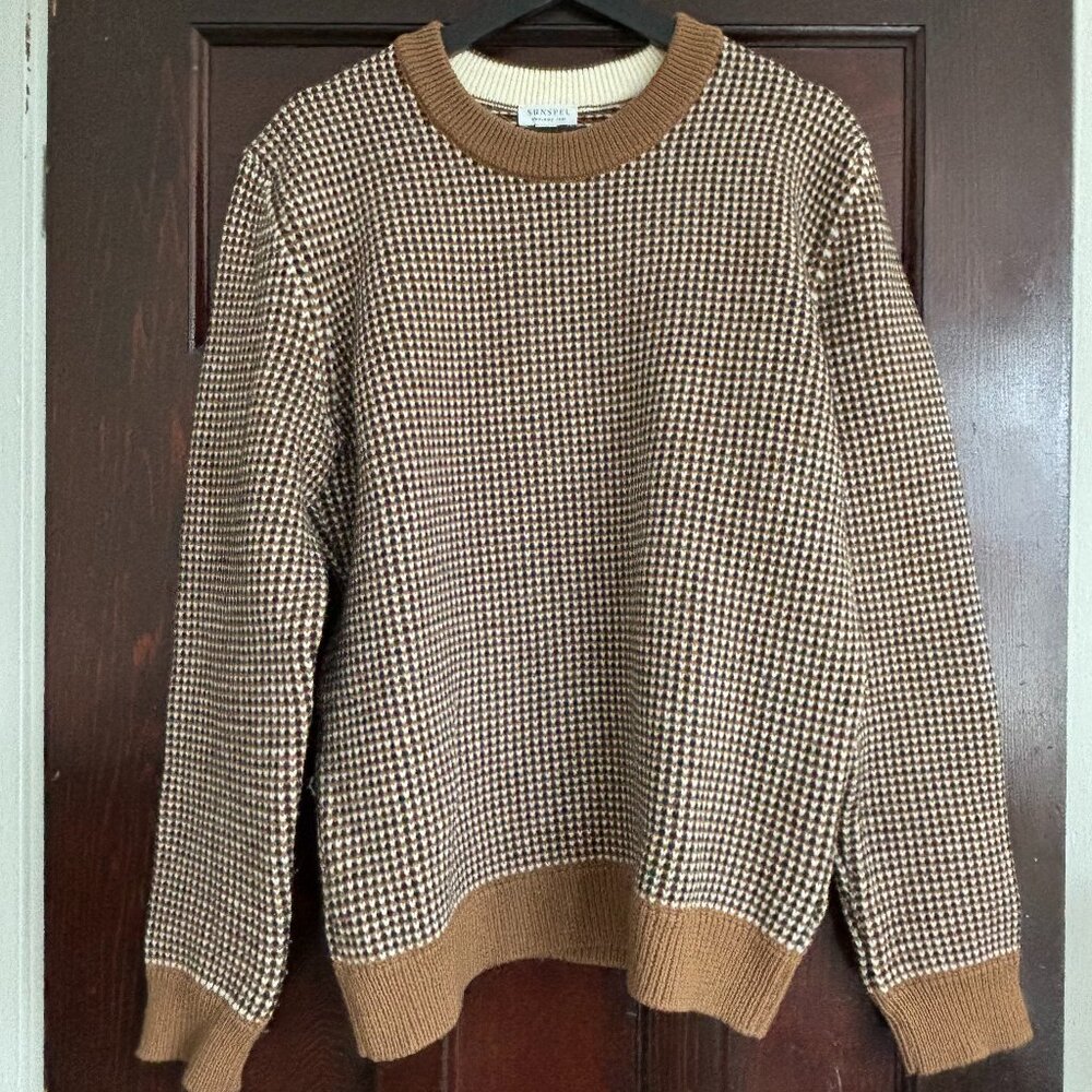 Sunspel Merino Wool Fisherman's Jumper Size L